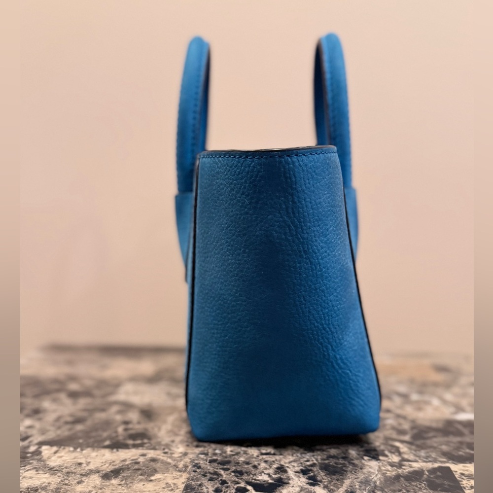 Henri Bendel Nubuck Teal Satchel - Luxe Edition 💎RARE💎 - Picture 5 of 13